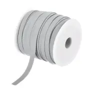 1/4 Inch Double Fold Bias Tape Continuous Bulk Bias Tape White Gray 50 Yards