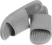 1Pair Comfortable Foot Massage Sandals Thick Soled Non Skid Slippers for Home Use Grey Color Promotes Relieves Foot Fatigue