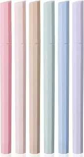 Aesthetic Highlighters, 6 Pack, Muted Pastel Color, Chisel Tip, No Bleed Bible Highlighter, Assorted Colors, School Supplies