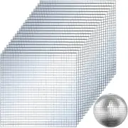 SOUJOY 36000 Pieces Mirror Mosaic Tiles, 5 x 5 mm Self Adhesive Mirror Sticke...