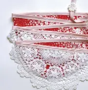 Handmade Beautiful Vintage Little Girl Nursery Fabric Bunting Newborn Gift