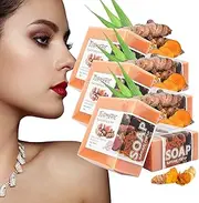 Soft 7 Soap,Soft 7 Turmeric Honey Soap Bar,Soft 7 Turmeric And Honey Soap,Soft 7 Oil,Soft 7 Turmeric With Honey Soap Bar,Natural Moisturizing Body Soap For All Skin Types (6pcs)