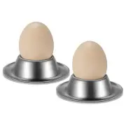 Egg Cup Holder Set of 2 Pack,Stainless Steel Egg Cups Plates Tableware8286