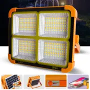 300W Solar Work Light LED Floodlight Spotlight Portable Outdoor Camping Lamp