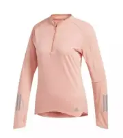 Adidas RS LS Zip Tee Women’s Energy Running Climalite Sweatshirt Sz S CY5636 New