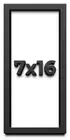 7x16 Shadow Box Frame Black | 1 inches Deep Real Wood Contemporary Shadowbox Dis