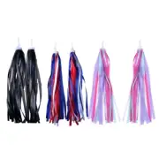 1 Pair of Babys Colorful Bicycles Grips Tassels Ribbon Easy Attach To Handlebar