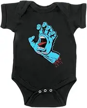 [SANTA CRUZ] Screaming Hand Front S/S One Piece T-Shirt Black 12 Mos Infant, Black, 12 Months