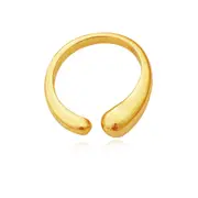 Culturesse Essie Sterling Silver Adjustable Open Ring Jewellery 18K Gold Plating