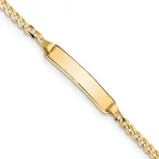 Solid 14K Yellow Gold Baby Curb ID Bracelet