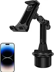[Generic] Mobile Phone Cup Holder | Foldable Car Phone Stand | with 360 Degree Rotating Base, Foldable Design for Various, Tablets