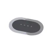 Super Absorbent Bath Floor Mat Soft Quick-Drying Non-Slip - Round Grey
