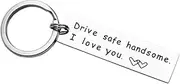 [FUNCYboo] Drive Safe Keychain, I Love You keychain Handsome Keychain for Dad Husband Boyfriend Valentines Day Christmas Day