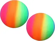KOMBIUDA Flaping Kickball Mini Basketball Hoop Outdoor Balls Rainbow Pit Balls Foam Ball Pit Outdoor Play Equipment Dodgeball Inflatable Pool Balls for Colorful