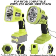 18W 1250LM LED Flashlight Compatible with Ryobi 18v Battery Powered Work Light
