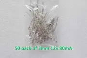 (50 qty) GM Buick Honda Chevy Toyota Climate Radio Switch bulbs 3mm 12v 80mA