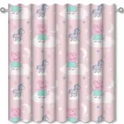 Peppa Pig Stardust Curtains Girls Nursery Official - 54in Drop