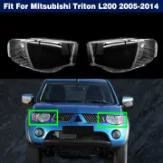 Pair Headlamp Headlight Lens Clear Cover For Mitsubishi Triton L200 2005-2014 (for: Mitsubishi)