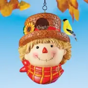 Delightful Scarecrow Head Functional Hanging Garden Birdhouse