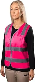 Hi-Vis Day/Night Zip Safety Vest - High Visibility Reflective Vest | Improved Reflectivity with 50mm Micro Prism Tape | Lightweight & Breathable Design | Certified Safety Compliant |