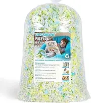 Jecqbor 5lbs Bean Bag Filling,Bean Bag Filler,Shredded Memory Foam for Bean Bag Chair Stuffing, Real Memory Foam Filler, Memory Foam Stuffing for Bean Bag Sofa, Bean Bags, Dog Beds