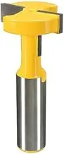 Yakamoz 1/2 Inch Shank T-Slot T-Track Slotting Router Bit Slatwall Groove Forming Milling Cutter Woodworking Tool