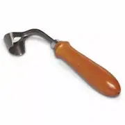 Wood Handle Oval Swiss Hoof Knife Horse Cattle Livestock 7"