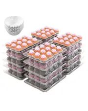 Fresh Fab Finds 12 Count 20 Sets Clear Cupcake Boxes NoSize NoColor
