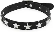[Mr.Fashion] Personality Gothic punk PU leather collar Harajuku five-pointed star collar couple trend necklace collarbone chain