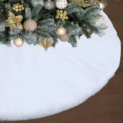 60 Inch Christmas Tree Skirt White Faux Fur Christmas Tree Skirt Large Christ...