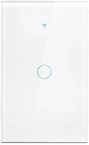 Zigbee Smart Wall Switch,Glass Touch Panel, Compatible with Alexa,Google Assistant, No Neutral line Needed and Neutral line Needed Dual Mode,ZigBee Hub Required,US 10A (1 gang)