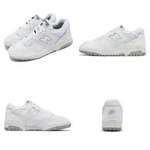 【NEW BALANCE】休閒鞋 550 男鞋 女鞋 灰 淺灰 白 皮革 復古 奶油底 經典 低筒 皮革 NB(BB550PB1-D)