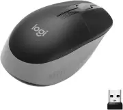 Logitech Wireless Mouse M190 Full Size Ambidextrous Curve Designs Charcoal NEW