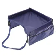 Child Car Rear Trunk Storage Net Waterproof Play Snack Tray Table Storage Rack Toys Infant Stroller Holder Blue
