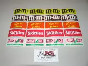 (20) VENDSTAR 3000 VENDING MACHINE RECTANGLE CANDY LABEL STICKERS - Free Ship!