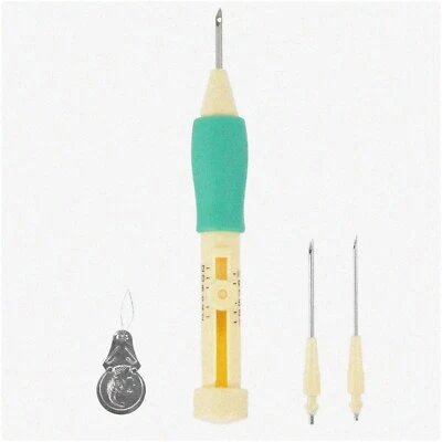 ThreadCraft Embroidery Pen Kit - Adjustable Punch Needle Tool Set for DIY Sewing