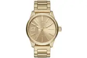 Luxury Gold Stainless Steel Quartz Wristwatch for Men - DIESEL Mod. RASP 5 ATM Gent's Watch