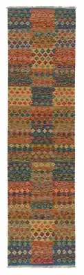 Kilim Afghan Handwoven Oriental Rug 294x81cm - Nomadic, Runner, Kilim, Carpet