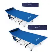 Folding Camping Cot, Camping Cot, Heavy-duty, Portable Bed, Folding Bed (2-Pack