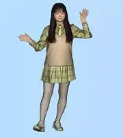 Resin 1/64 Diorama Real Series Scene Props Miniature Figure Girl Students 29