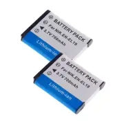2Pack Li-ion Battery For EN-EL19 Nikon Coolpix A100 A300 W100 W150 S32 S33 S100