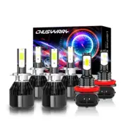 For Smart Forfour 2005-2007-6x 6000K LED Headlight High/Low+Fog Light Bulbs Kit (for: Smart)