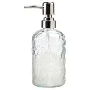 Circleware - Vintage Retro Pebble Round Base Clear Glass Soap Pump 380ml
