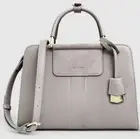 Prada-Lite, Grey Leather handbag *Almost Famous* NWT & Dustbag By Belle & Bloom