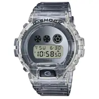 在飛比找博客來優惠-【CASIO】G-SHOCK 復古透明電子運動錶-漸變灰(D