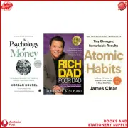 Combo Set of 3 Books ( Psychology of Money+ Rich Dad Poor Dad + Atomic Habits)