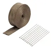 Pitking Products Volcano Titanium Exhaust Wrap & Steel Lock Straps - 2'' x 50ft