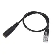 3.5mm Plug Jack to RJ9 for Headset to for Office Phone Adapter Cable black