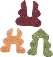 SEWOART Rabbit Treats Guinea Pig Health Toy Small Pet Chewing Snacks Christmas Tree Shape