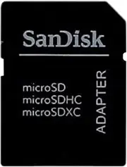 SanDisk MicroSD to SD Memory Card Adapter, Black